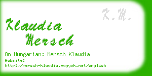 klaudia mersch business card